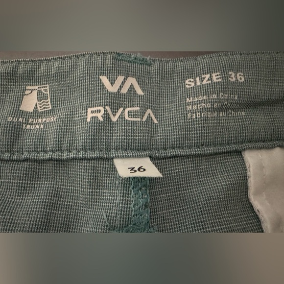 RVCA Balance Hybrid Dual Purpose Shorts Light Blue Size 36 - Picture 6 of 9